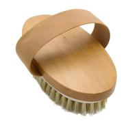 Spazzola per il corpo per spazzolatura a secco, esfoliante per il corpo in legno con setole di cinghiale, massaggiatore anticellulite in legno di faggio, scrubber per massaggio del corpo con cinghia
