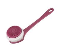 Spazzola per il Corpo Ricaricabile, Set di Spazzole per il Corpo Elettriche, Spazzola per la Schiena Scrubber per il Corpo Spazzola per Doccia con Manico Lungo, 4 Testine, (PURPLE)