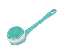 Spazzola per il Corpo Ricaricabile, Set di Spazzole per il Corpo Elettriche, Spazzola per la Schiena Scrubber per il Corpo Spazzola per Doccia con Manico Lungo, 4 Testine, (GREEN)