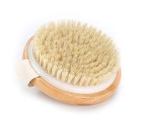 Spazzola per il Corpo Rotonda con Setole Naturali, Spazzola Esfoliante Anticellulite, Dry Brushing Body Brush per Esfoliazione a Secco Massaggio, Promuove il Drenaggio Linfatico Riduce la Cellulite