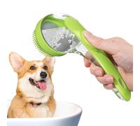 Spazzola per il lavaggio del cane - Spazzola da bagno per animali domestici, in silicone, con manico lungo, spazzola da bagno per animali domestici, con dispenser di sapone, spazzola in silicone, per