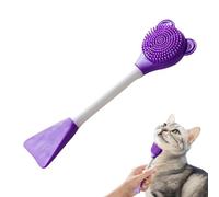 Spazzola per il mento del gatto in silicone, scrubber in silicone per il mento del gatto, Spazzola manuale per la pulizia dei gatti in silicone, Strumento per la pulizia delle testine in silicone per