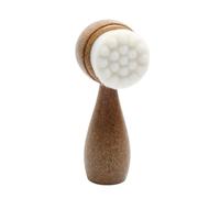 Spazzola per il viso a doppio lato, spazzola manuale per il lavaggio del viso, 4,33 x 1,57 x 1,77 pollici Convenient Compact Ultra Soft Bristle Cleansing Scrubber with Stand for Deep Pore Cleaning and