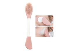 Spazzola per il Viso in Silicone,Applicatore Maschera Viso Doppia Testa | Strumento per Scrub a Pulizia Profonda con Manico Ergonomico per Uso Domestico, Viaggi e Routine Quotidiana