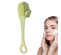 Spazzola per il viso in silicone, spazzola manuale per la pulizia del viso, spazzola per la pulizia dei pori del naso con setole sottili, scrubber delicato in silicone per esfoliazione della pelle