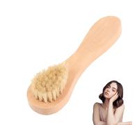 Spazzola per il viso, manico in legno, spazzola per la pulizia manuale del viso, spazzola per la pulizia del viso in legno