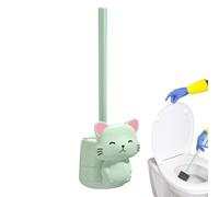 Spazzola per il WC del fumetto: spazzola a parete con supporto ad asciugatura rapida | Manico lungo Cleaner forma gatto Cappellino senza attrezzi bagno angolo morto lavandino accessorio limp