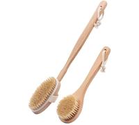 Spazzola per la doccia, Spazzola da bagno for il corpo for scrubber for la schiena con manico in legno di cinghiale, dimensioni multiple