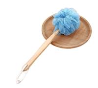 Spazzola per la doccia, Spazzola for doccia e bagno con lungo manico in plastica morbido soffio in rete for l'esfoliazione dei piedi posteriori