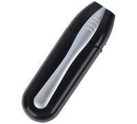 Spazzola per la pulizia degli occhiali, in microfibra, con design a doppia spazzola, testina staccabile, colore nero, portatile, riutilizzabile per oltre 500 usi