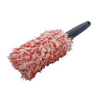 Spazzola per la pulizia dei cerchioni dell'auto con setole in microfibra e manico robusto per la pulizia profonda di ruote, pneumatici e superfici del veicolo