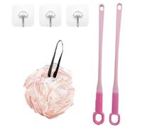 Spazzola per la pulizia dei piedi della doccia, spazzola in silicone per la pulizia delle fessure delle dita dei piedi con manico lungo, spazzola ergonomica morbida per la pulizia tra le dita dei