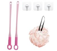 Spazzola per la pulizia dei piedi della doccia, spazzola per le dita dei piedi e i piedi | Applicatore per lozione per dita dei piedi con manico lungo in silicone,Spazzola da bagno ergonomica morbida