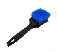 Spazzola per la pulizia dei pneumatici dell'auto con setole morbide e manico ergonomico per dettagli sul cerchione di auto, camion, moto e camper (capelli blu)
