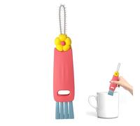 Spazzola per la pulizia del coperchio della tazza - Detergente portatile con spazzola | Spazzola per la pulizia del bicchiere 3 in 1 | 2024 Nuova spazzola per la pulizia delle fughe | Spazzola