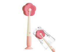 Spazzola per la pulizia del coperchio della tazza, spazzola per la pulizia del bicchiere, strumento di aspirazione, spugna scrubber a forma di fiore, per pulire le fessure del vino, il bagno, il caffè