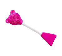 Spazzola per la pulizia del mento del gatto, spazzola per la pulizia del mento in silicone, morbida e confortevole, spazzola per pulizia manuale in silicone per la pulizia di mascella, mento, gengive,