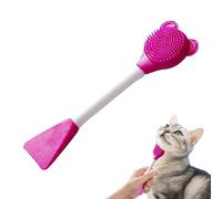 Spazzola per la pulizia del mento, in silicone, strumento per la pulizia del mento del gatto, strumento per la pulizia manuale del mento del gatto, kit per la cura del mento del gatto per la pulizia