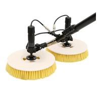 Spazzola per la pulizia del pannello solare con asta di prolunga, doppia testa automatica per una facile manutenzione del tetto e una pulizia efficiente