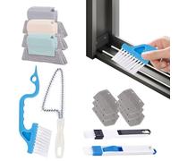 Spazzola per la pulizia del telaio - O scorrevole per la pulizia delle rotaie, pratica maniglia, scanalature, 1 set per cucina, panchina, bagno, piastrelle, casa, auto, ventilazione doccia
