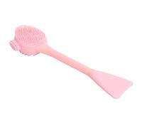 Spazzola per la pulizia del viso, comoda spazzola in silicone per uso alimentare + PP normale per massaggiare la pelle per maschera fai da te per mescolare il trucco (pesce rosa a doppia testa