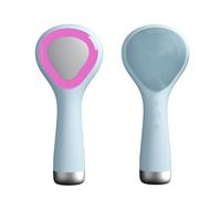 Spazzola per la pulizia del viso in silicone, massaggiatore facciale caldo e freddo con terapia della luce rossa e blu, scrubber per il viso ricaricabile elettrico sonico impermeabile per la pulizia