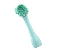 Spazzola per la pulizia del viso in silicone, spazzola esfoliante per massaggio viso, testa singola, verde, 1 testa