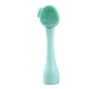 Spazzola per la pulizia del viso in silicone spazzola per massaggio viso esfoliante detergente viso testa singola verde 1 testa