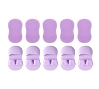 Spazzola per la pulizia del viso, spazzola per la pulizia del viso, 10 pezzi spazzola per la pulizia del viso con impugnatura in silicone, spazzola per il viso massaggiante manuale con setole morbide