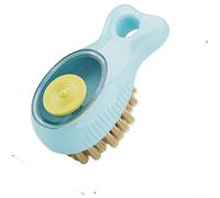 Spazzola per la pulizia della cucina con setole morbide e funzione di erogazione di liquidi su richiesta adatta per lavelli e pentole (blu)