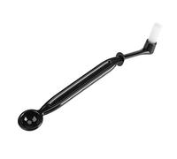 Spazzola per la pulizia della macchina del caff¨¨ espresso, testa angolata per rimuovere residui, adatta per macchine semi-automatiche, con paletta integrata, nylon resistente, 23 x 3 cm