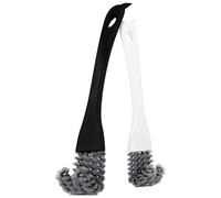 Spazzola per la pulizia della stufa a 2 colori, set 2 in 1 con raschietto e spazzola (bianco e nero)