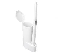 Spazzola per la pulizia della toilette monouso, 16 pezzi Liquido detergente con testa a fungo, manico lungo igienico, Scopino monouso per lavabo per bagno