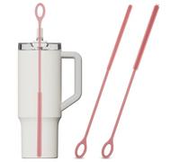 Spazzola per la pulizia delle cannucce in silicone per uso alimentare, 2 pezzi, spazzola riutilizzabile per cannucce, manico antiscivolo, morbido e pieghevole, 6 mm + 9 mm