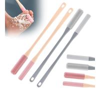 Spazzola per la pulizia delle dita dei piedi, con manico lungo, in silicone, spazzola esfoliante per le dita dei piedi, spazzola esfoliante per la doccia, per anziani, uomini e donne (rosa + grigio)