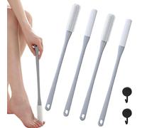 Spazzola Per La Pulizia Delle Fessure Delle Dita Dei Piedi In Silicone Con Manico Lungo E Spazzola Esfoliante, Spazzola Per Fessure Delle Dita Dei Piedi Con Setole Morbide Per La Doccia (2*Gray)