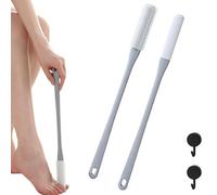 Spazzola Per La Pulizia Delle Fessure Delle Dita Dei Piedi In Silicone Con Manico Lungo E Spazzola Esfoliante, Spazzola Per Fessure Delle Dita Dei Piedi Con Setole Morbide Per La Doccia (Gray)