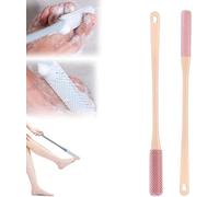 Spazzola per la pulizia delle fessure delle dita, spazzola esfoliante con manico lungo in silicone, spazzola per piedi con copertura riutilizzabile per asciugare, applicatore per lozione per dita con