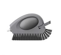 Spazzola per la pulizia delle scanalature 2 in 1, strumenti per la pulizia dei binari delle finestre, multifunzione con setole dure e raschietto nascosto, spazzola per fessure per guarnizione di porte