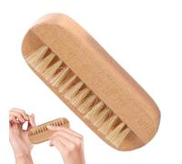 Spazzola per la pulizia delle unghie, 2 lati, strumento in legno con setole di cinghiale, accessorio per manicure, pedicure, saloni, spa, casa, bagno, dormitorio, adulti, anziani, strumento per la