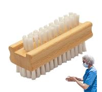 Spazzola per la pulizia delle unghie a due lati, in legno antiscivolo, diversa consistenza su entrambi i lati, per una pulizia profonda e una lucidatura delicata, ideale per la casa, i viaggi, la