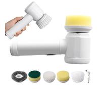 Spazzola per la pulizia senza fili - manuale elettrico, motore ricaricabile, impugnatura ergonomica, strofinare su più superfici, leggera, portatile | Per lavori di pulizia dei pavimenti in cucina, in