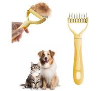 Spazzola per la rimozione dei nodi, pettine doppio per il sottopelo, depilatorio manuale, riutilizzabile e lavabile, riduce la perdita di pelo del 95% per tutti gli animali
