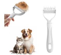 Spazzola per la rimozione dei nodi, pettine doppio per il sottopelo, depilatorio manuale, riutilizzabile e lavabile, riduce la perdita di pelo del 95% per tutti gli animali