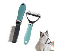 Spazzola per la toelettatura dei cani durante il cambio del pelo con denti | Set di spazzole per il cambio del pelo dei gatti, per la casa e lo zoo, per animali a pelo lungo e corto
