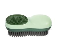 Spazzola per Lavaggio Abiti e Scarpe, Setole Morbide Doppie | ABS Tep Tpr, Pulizia Domestica e Ufficio, Bordi Lisci, Verde, Facile da Riporre, Non Ferisce le Mani