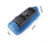 Spazzola per lavaggio auto con setole morbide, 25,4 cm, in nylon, per la pulizia del manico lungo, spazzola delicata per auto, camper, camion, barca, strumento di lavaggio esterno