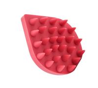 Spazzola per Lavaggio Chioma in Silicone Rosso a Goccia | Massaggio Delicato del Cuoio Capelluto, Struttura Robusta, Uso Domestico, Pulizia Durante lo Shampoo