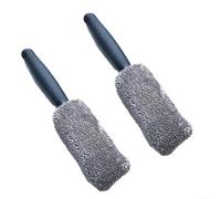Spazzola per lavaggio pneumatici con materiale in microfibra per un uso duraturo (grigio)