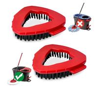 Spazzola per lavapavimenti Vlieda EasyWring 1 con sistema a serbatoio, setole dure, spazzola per la pulizia del bagno, garage, cucina e parete